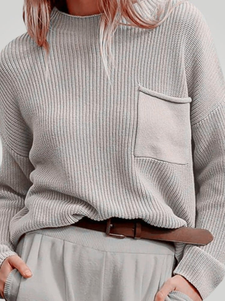 Zenzi | Pulover z dolgimi rokavi z funkcionalno sprednjo žep