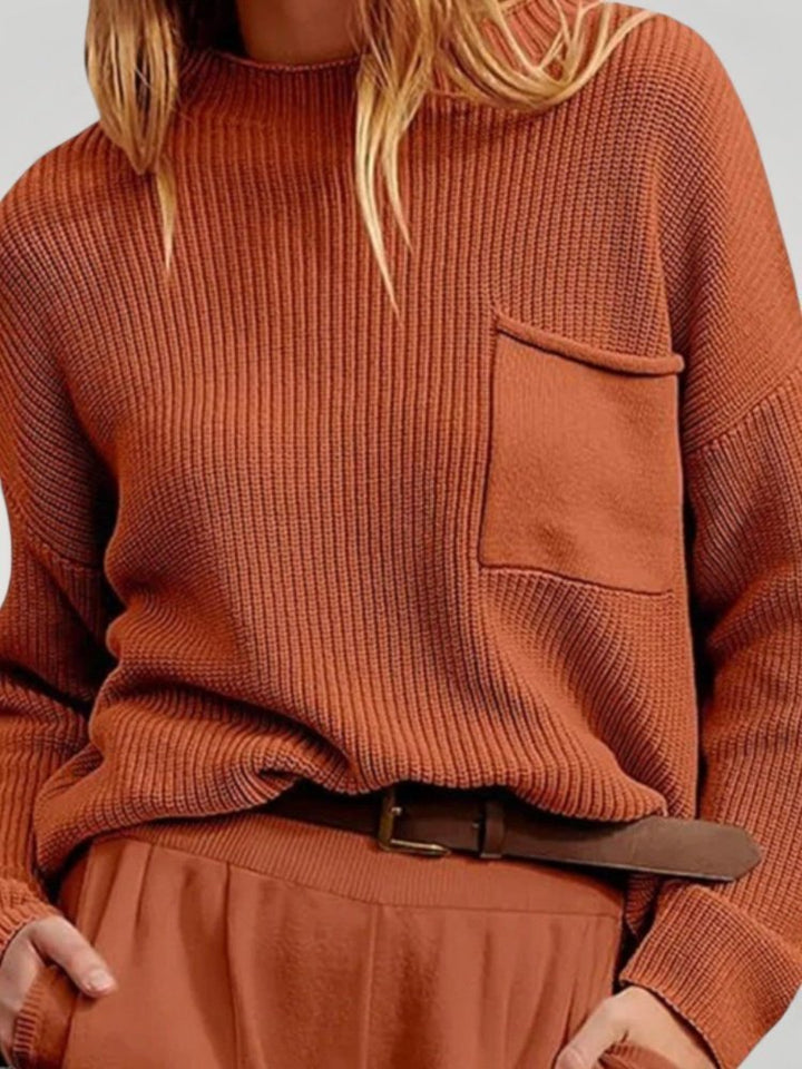 Zenzi | Pulover z dolgimi rokavi z funkcionalno sprednjo žep