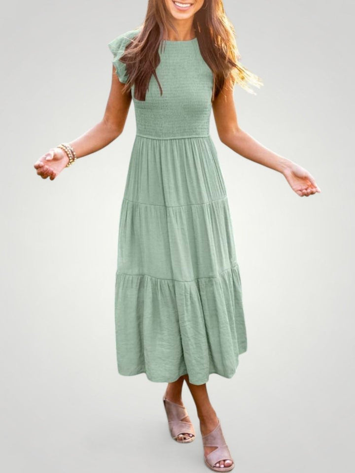 Cordula | Zračno Plisirano Poletno Obleko za Eleganten Dan
