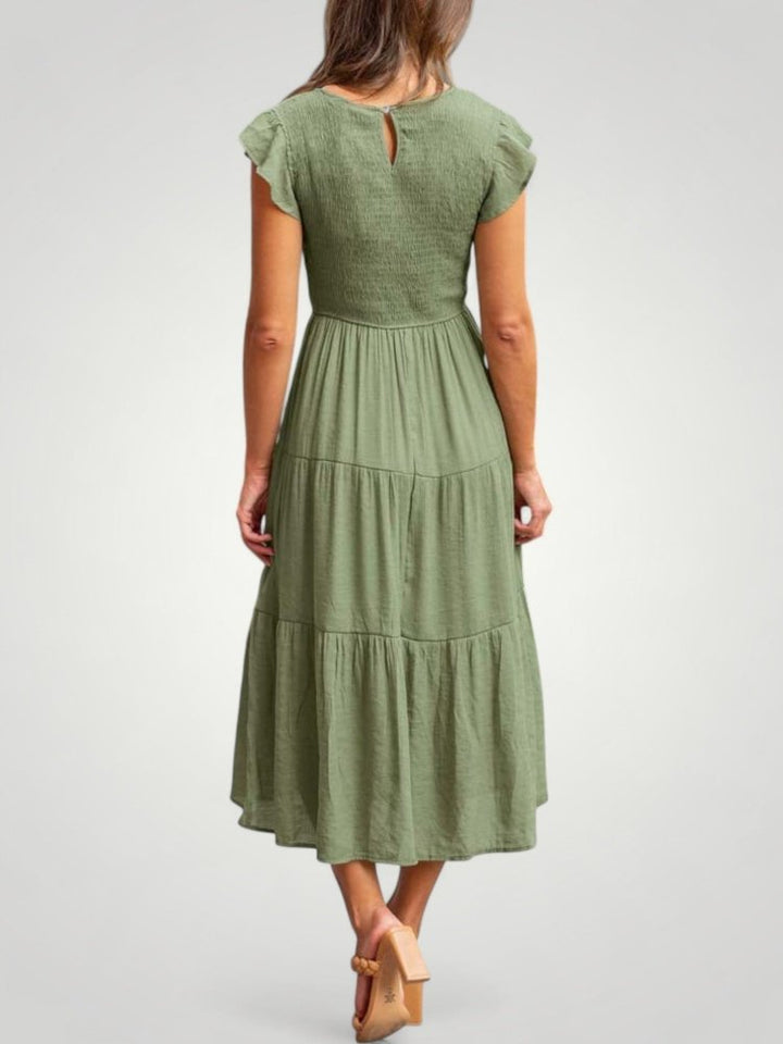 Cordula | Zračno Plisirano Poletno Obleko za Eleganten Dan