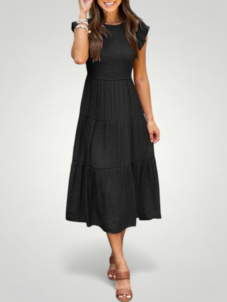 Cordula | Zračno Plisirano Poletno Obleko za Eleganten Dan