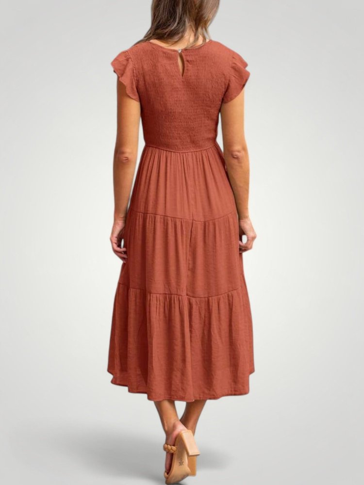 Cordula | Zračno Plisirano Poletno Obleko za Eleganten Dan