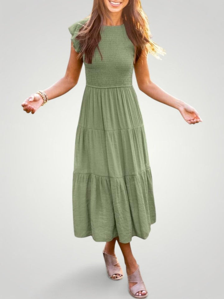 Cordula | Zračno Plisirano Poletno Obleko za Eleganten Dan