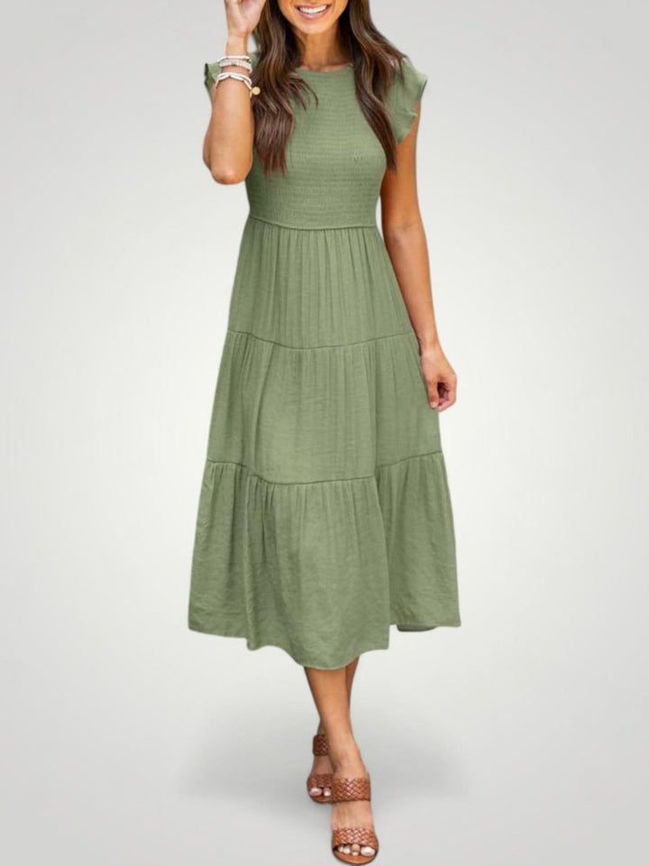 Cordula | Zračno Plisirano Poletno Obleko za Eleganten Dan