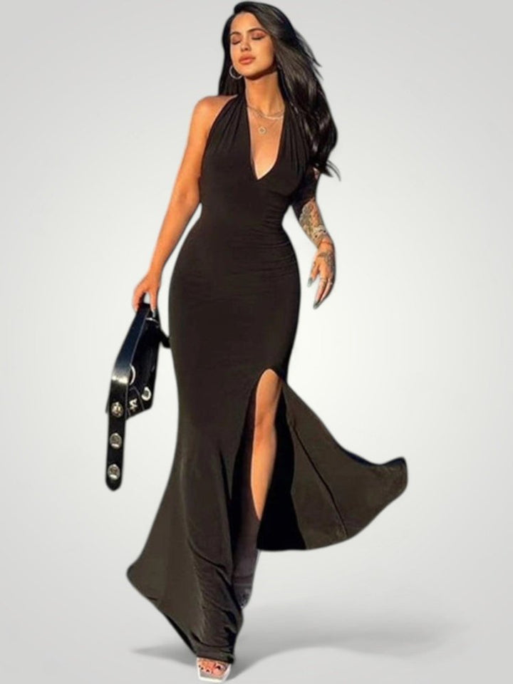 Dietlinde | Maxikleid poletje z visokim razporkom za elegantne večere