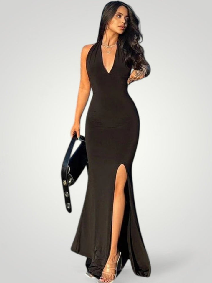 Dietlinde | Maxikleid poletje z visokim razporkom za elegantne večere