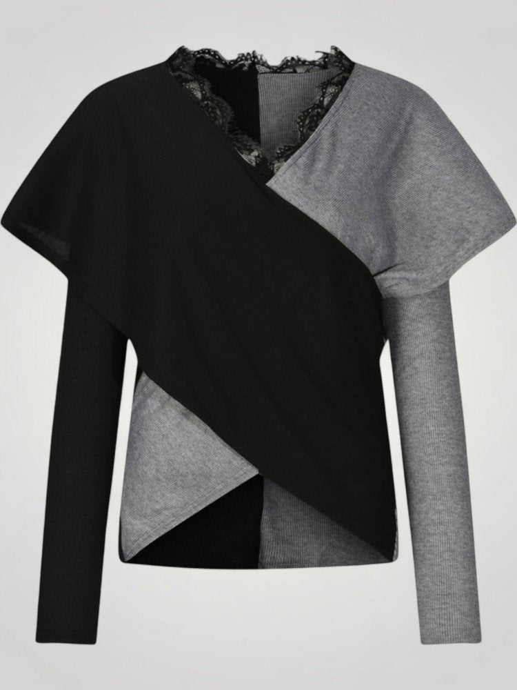 Margaretha | Elegantni pulover z motivom križa za dame