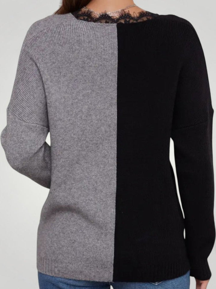 Margaretha | Elegantni pulover z motivom križa za dame